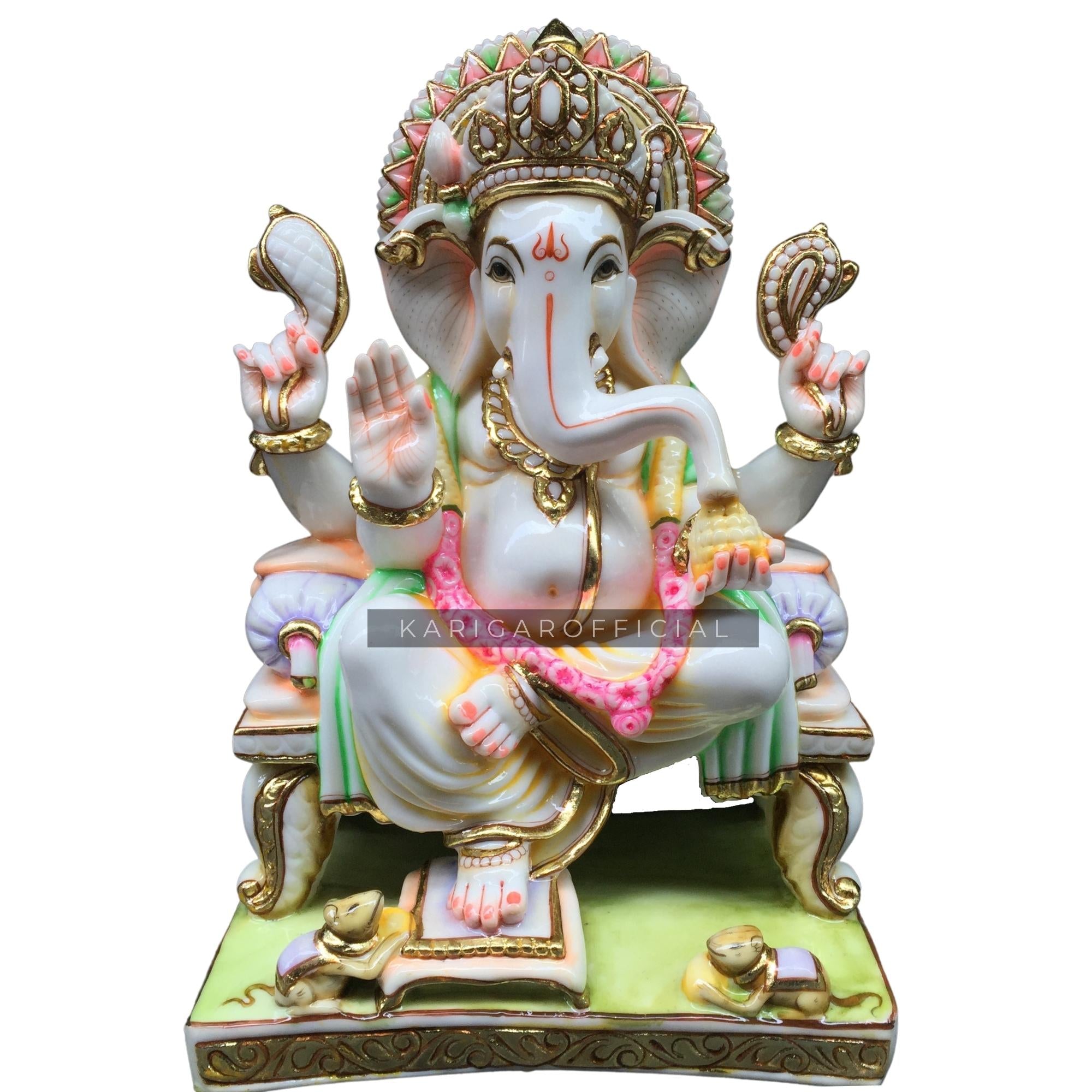 Buy CraftVatika Pagdi Ganesha Idol for Car Dashboard, Ganesha Chaturthi  Decoration Gift Item Online at Best Prices in India - JioMart.