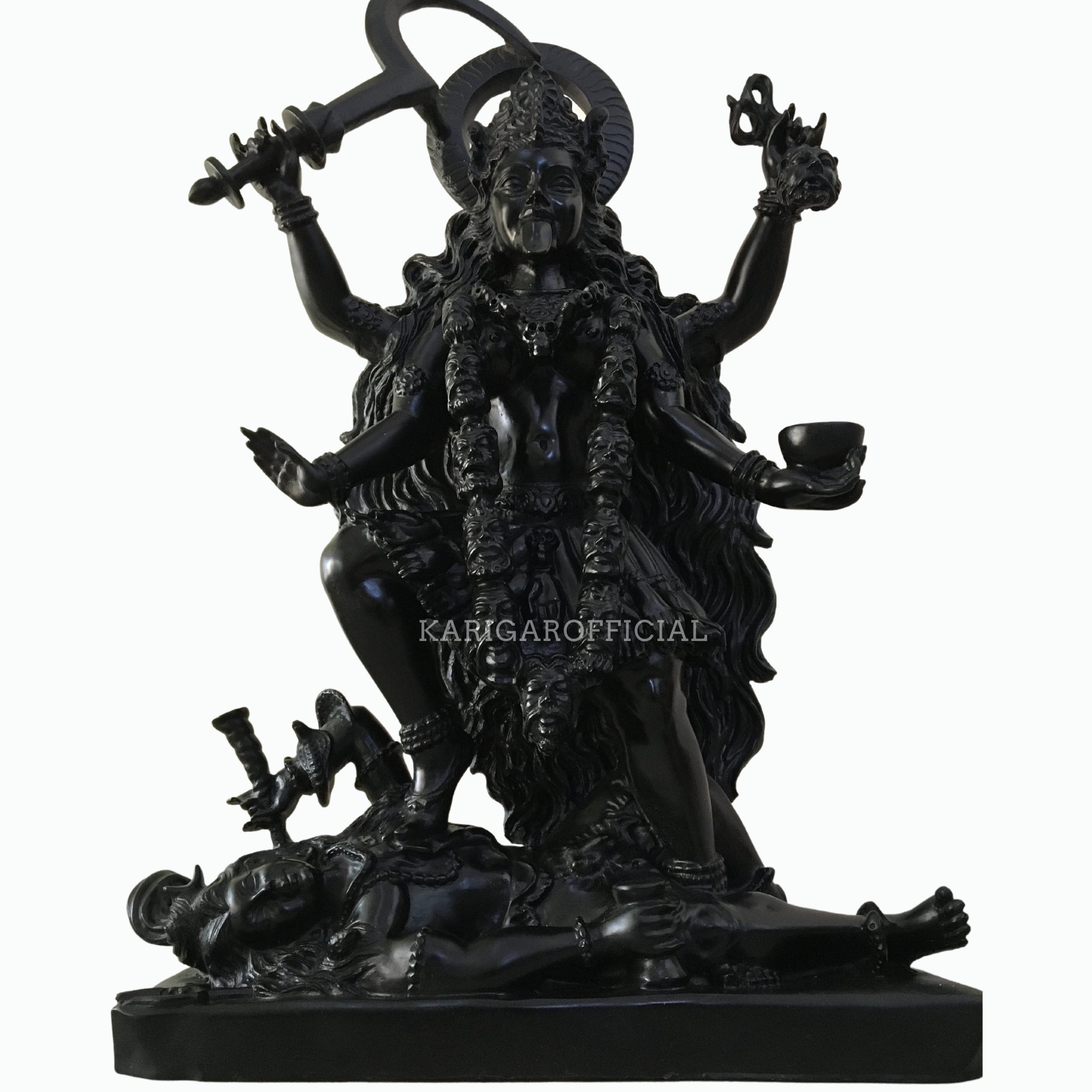 Wooden hand high quality painted Goddess Maa Kali G.I product