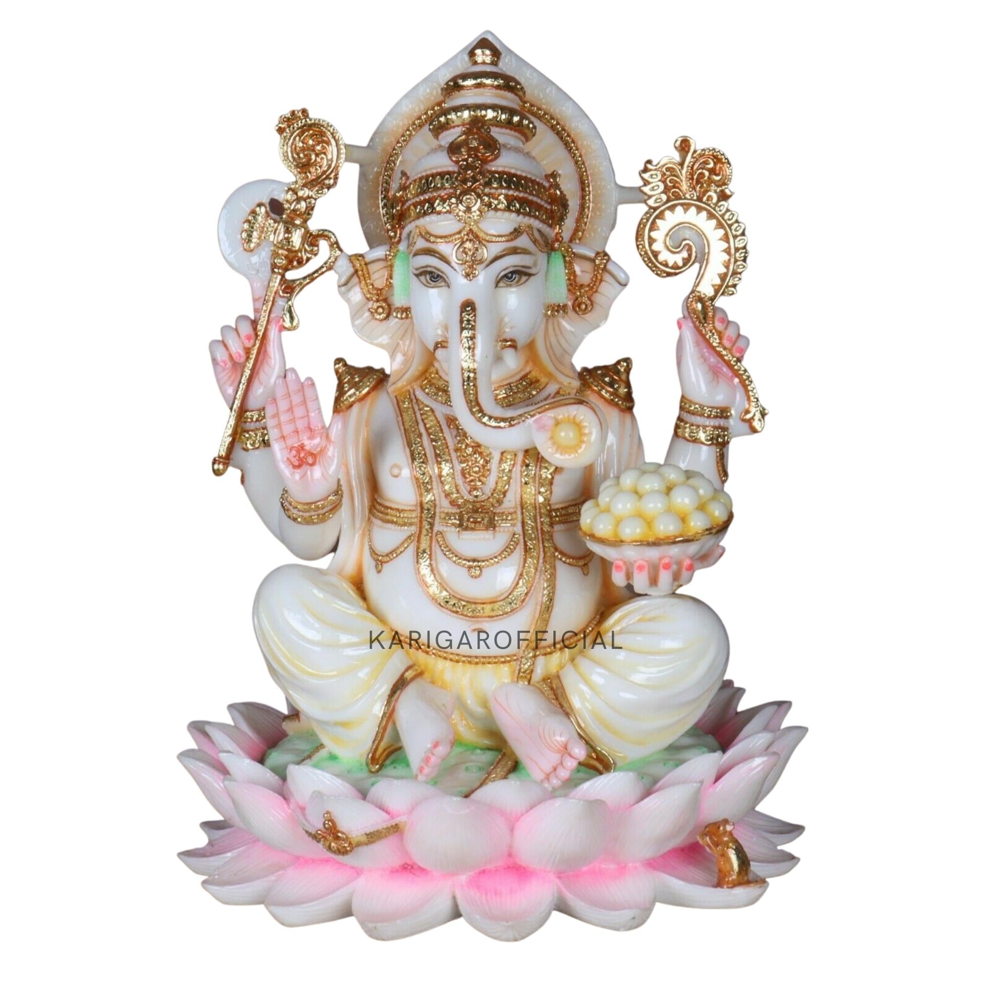 Marble statue hot of Ganesh