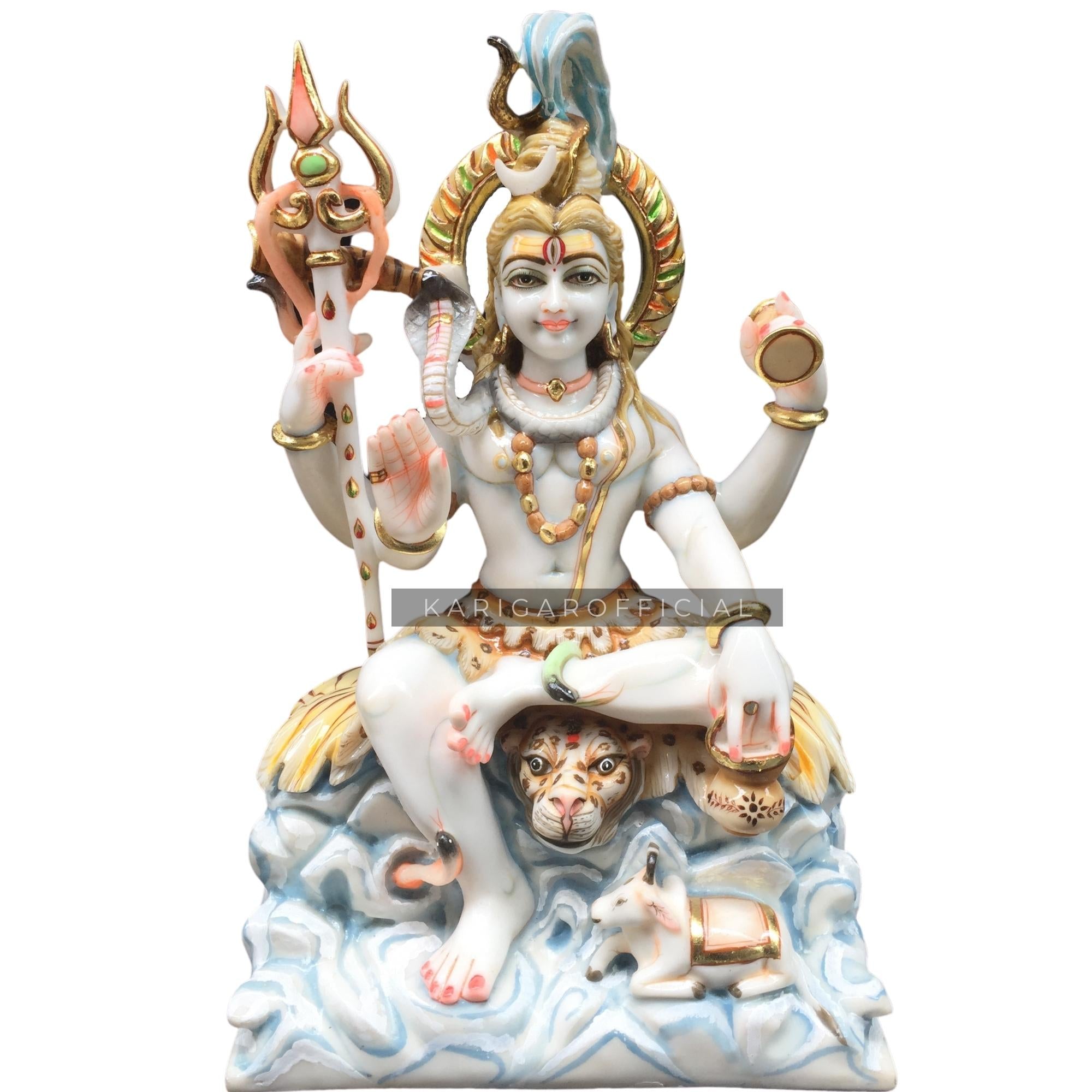 Collectible India Lord Shiva Family Idol Hindu Religious Statue Shiv  Parwati Ganesha Murti Large Sculpture |