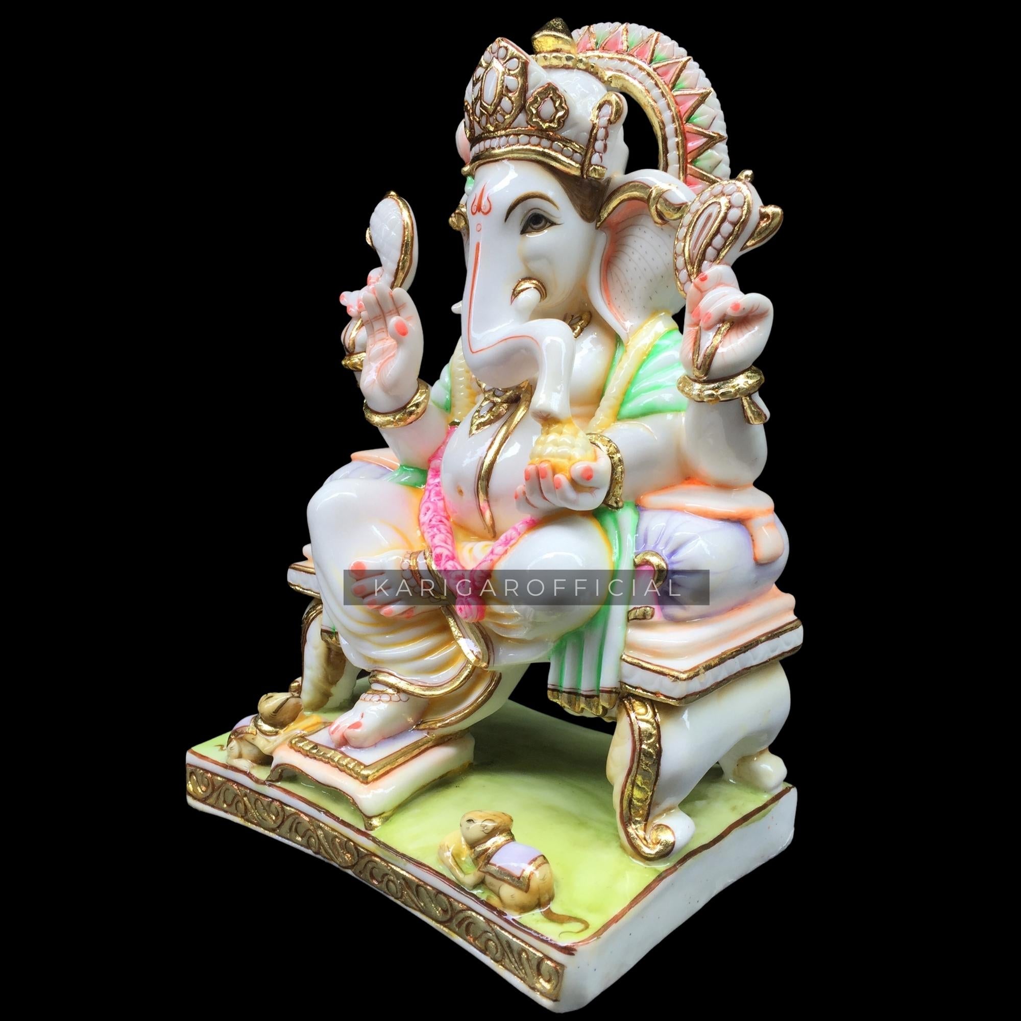 KERWA Brass Laxmi Ganesh Idol murti for Diwali puja Pooja Gift Gifting –  Home Decor Lo